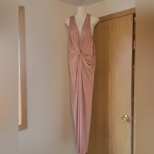 Fashion Nova Champaign Tie Knot Dress